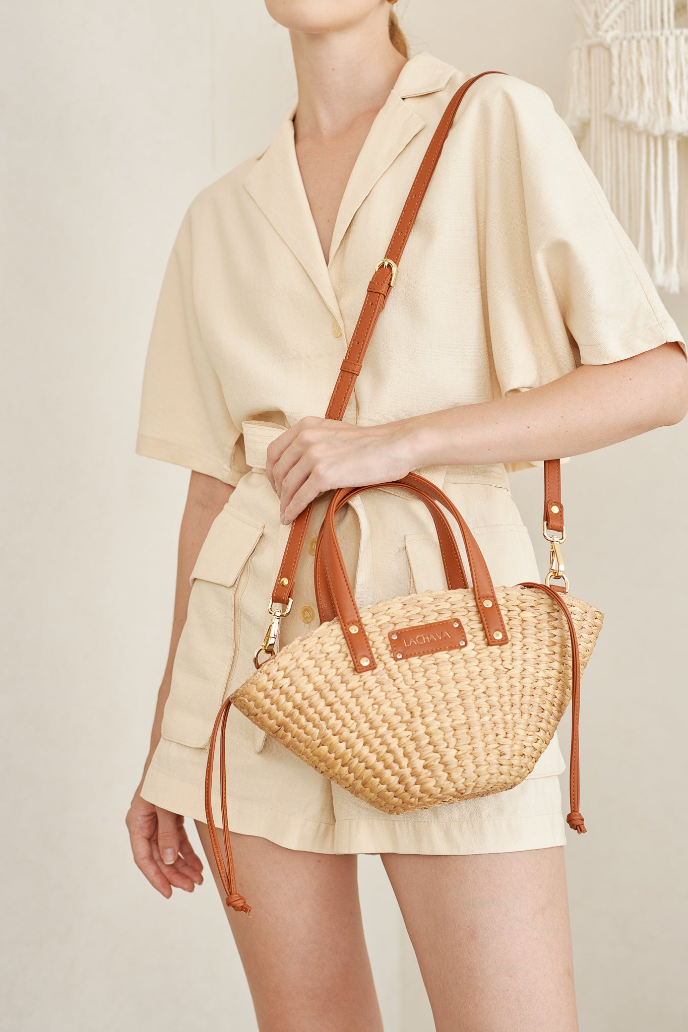 Lamai Natural woven handbag for women Summer bag Beach straw